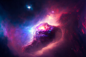 Discover the Wonders of Nebula Galaxies background. Generative Ai