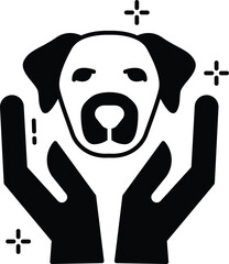 Animal Care Services Logo Signage concept, Pet Groomer and foster vector icon design, Pet and Vet symbol, Animal Shelter sign, critter stock illustration 