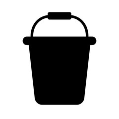 Bucket silhouette icon. Pail icon. Vector.