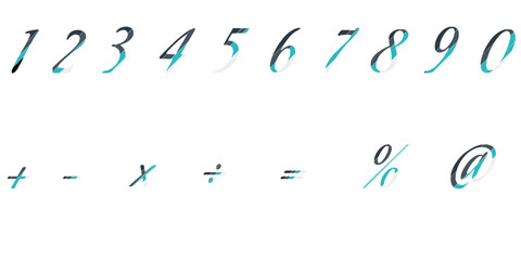 black gray teal number for promotion set made of abstract Vector realistic Discount for your unique sale poster