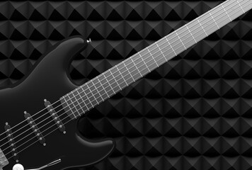 Fototapeta premium electric guitar as music equipment - 3D Illustration