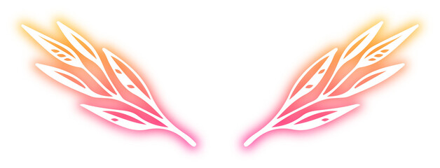 Obraz premium Set of wreath design neon