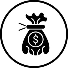 Money Bag Icon Style