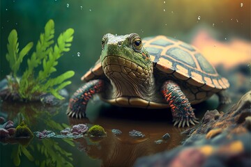 Fototapeta na wymiar Generative AI Animal turtle