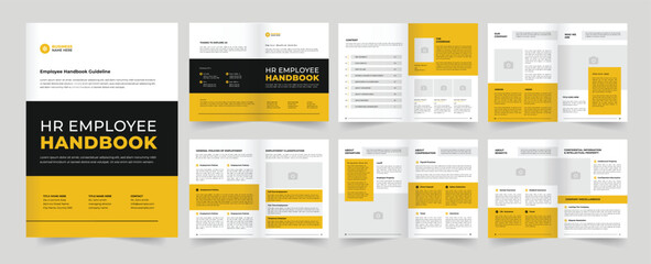 Hr Employee Handbook Layout Employee Handbook - obrazy, fototapety, plakaty