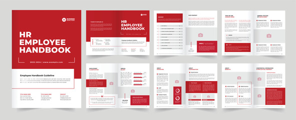 Fototapeta na wymiar Employee Handbook Hr Employee Handbook Layout Design