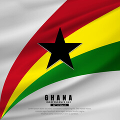 Celebration Ghana Independence Day design. 06th march Ghana Independence Day