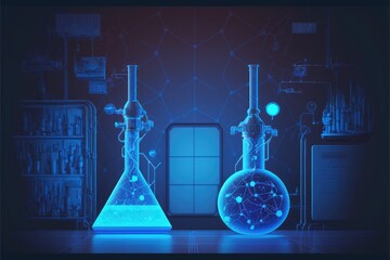 Futuristic science laboratory background