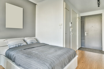 Studio apartment with bed