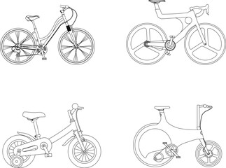 Bicycle design vector illustration sketch