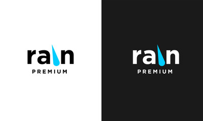 Rain Letter R Logo Icon Design Modern Logo Minimalist Template