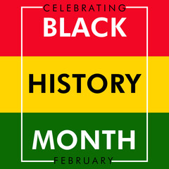 Fototapeta premium Black History Month. A remarkable history of African American History.