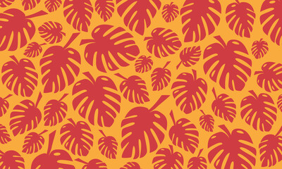Abstract Vintage Retro Tropical Foliage Pattern Wallpaper