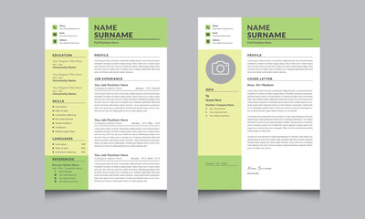 Modern Resume Template, Cv and Cover Letter page Set Jobs Resumes
