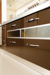 modern kitchen, kitchen sink and cabinet 