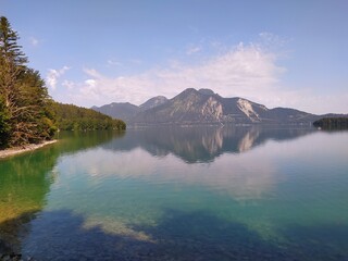 Fototapeta premium lake and mountains