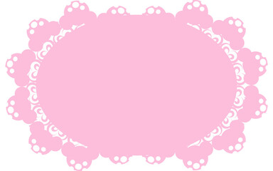 pink frame with lace banner