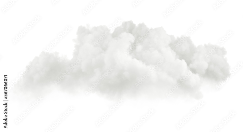 Poster smooth soft clouds cut out transparency background 3d illustration png file