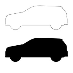 silhouette of a car