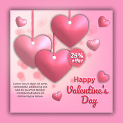 pink valentine card