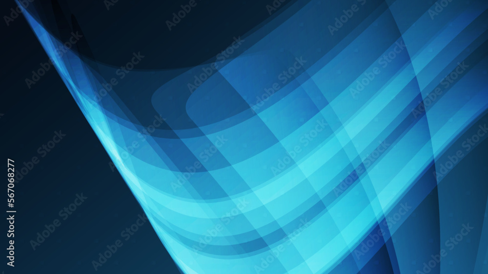 Wall mural modern abstract blue transparent geometry pattern background template. digital network background, v
