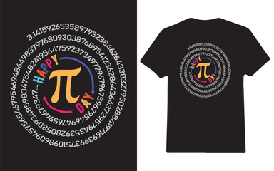 Happy pi day t-shirt design vector. pi day 2023 t-shirt design