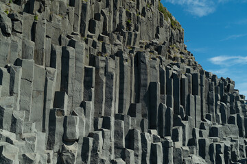 Reynisfjara Black Sand Beach Basalt columns in Iceland
