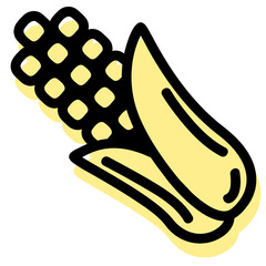 vegetables and fruits color icon collection