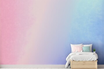Interior design wallpaper in pastel colors generative ai