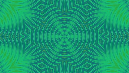 Green kaleidoscope mandala background
