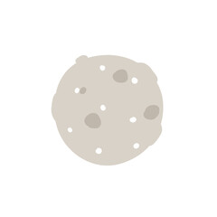 Moon, planet, cosmos vector illustration  for sticker, print, poster