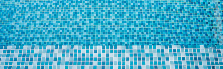 web banner summer travel with top view of swimming pool