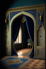 Interior portal Created with generative AI tools