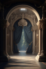 Interior portal Created with generative AI tools