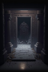 Inside a Dark Tomb - Created with generative AI tools