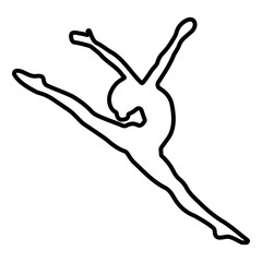 ballet icon on white background, vector illustration.