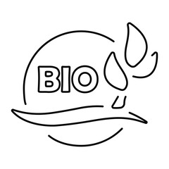 bio icon on white background, vector illustration.