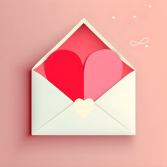 Heart in Envelope, Valentine's Day Background