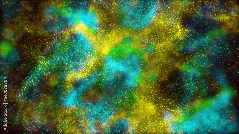 Aufkleber abstract bokeh background. real backlit dust particles with real lens flare. shot of flying snowflak