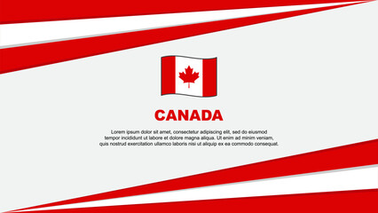 Canada Flag Abstract Background Design Template. Canada Independence Day Banner Cartoon Vector Illustration. Canada Design