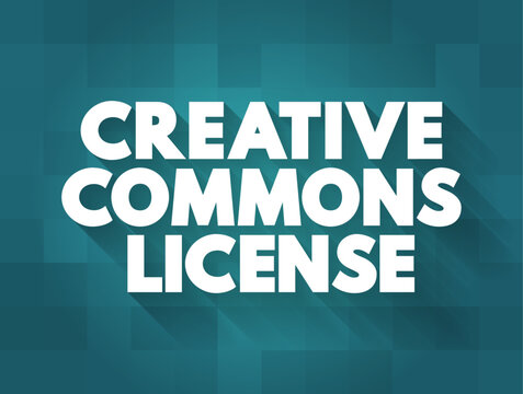 Creative Commons license - one of several public copyright licenses that enable the free distribution of an otherwise copyrighted work, text concept for presentations and reports