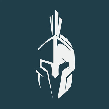 awesome spartan helmet logo design