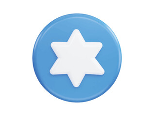 Obraz premium Star with 3d vector icon illustration