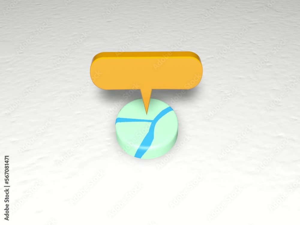 Poster pins on the map show the route. trip plan with stop points. copy space to paste text