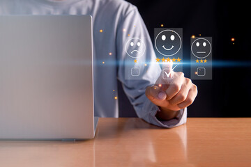 Customers rate service provider satisfaction through the application. The service experience in the online application will assess the quality of the service.