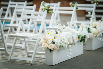 wedding decoration rings and flowers