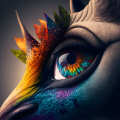 Animal With Rainbow Eyes, My AI Générative Exploration of Art with Beautiful Animals & Colorful Eyes with Rainbow Effect