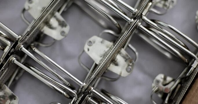 Set of metal clips for folders and papers