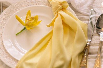 Beautiful table setting with floral decor. Beautiful table setting with floral decor.