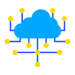 Cloud Computing Flat Icon